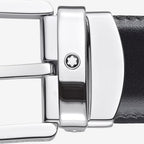 CINTURON DE PIEL REVERSIBLE CON HEBILLA HERRADURA NEGRO/CAFE 30MM