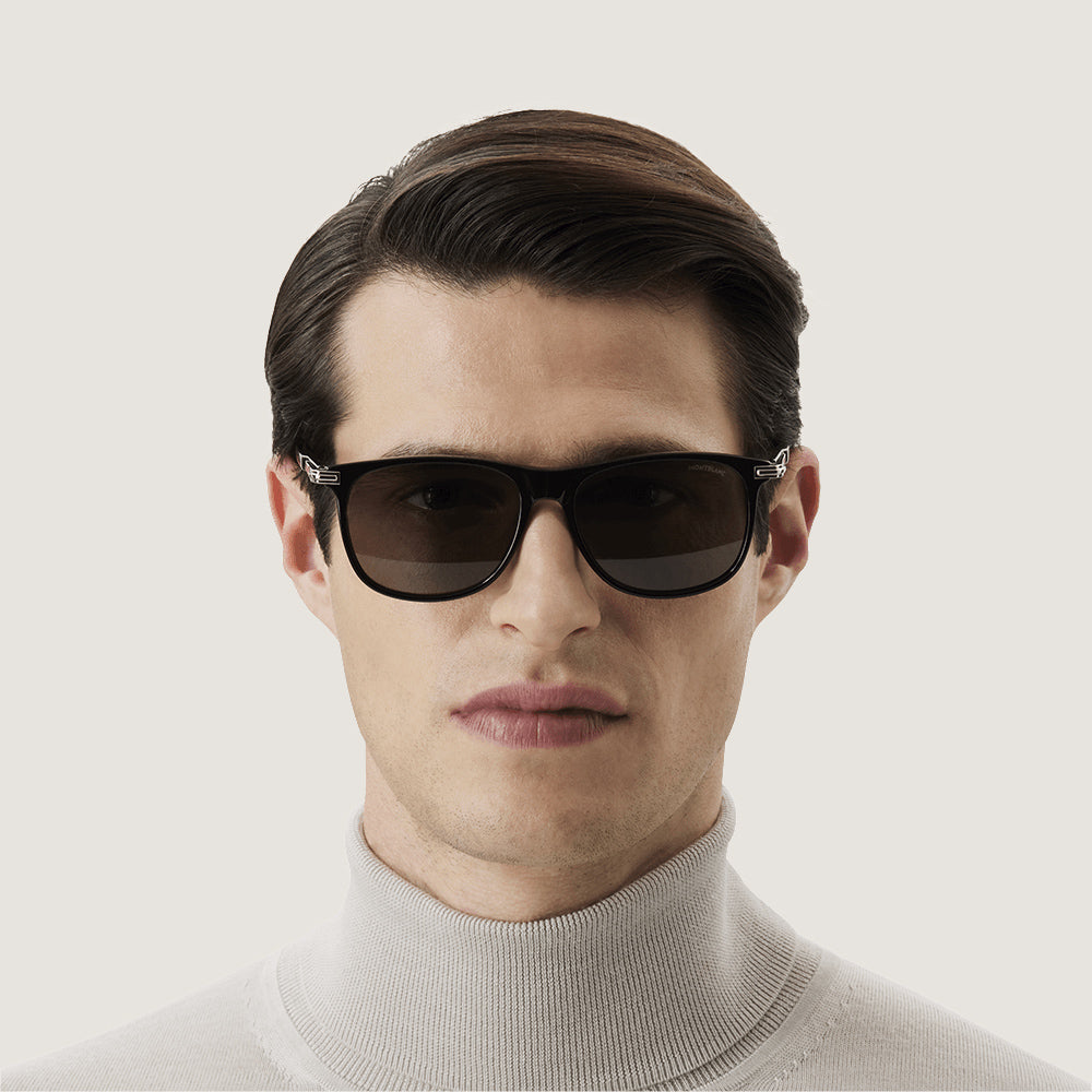 GAFAS DE SOL  RECTANGULARES CON MONTURA DE ACETATO GRIS
