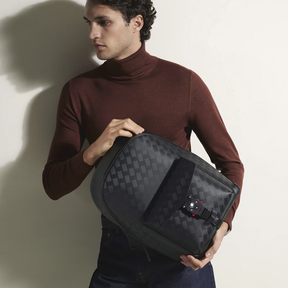 BACKPACK WITH M LOCK EXTREME 3.0 LEATHER NEGRO