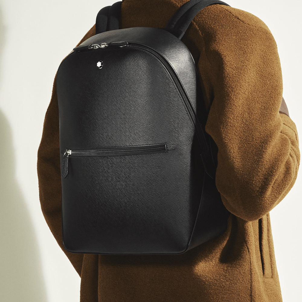 BACKPACK SMALL SARTORIAL LEATHER NEGRO