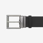 CINTURON DE PIEL CON HEBILLA RECTANGULAR NEGRO 35MM