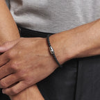 BRAZALETE SOFT PIEL 3 RING BLACK 60