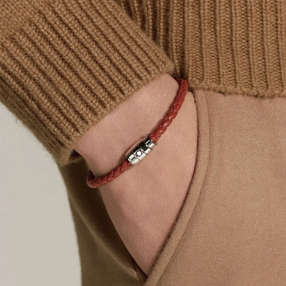 BRAZALETE SOFT PIEL 3 RING RED 60