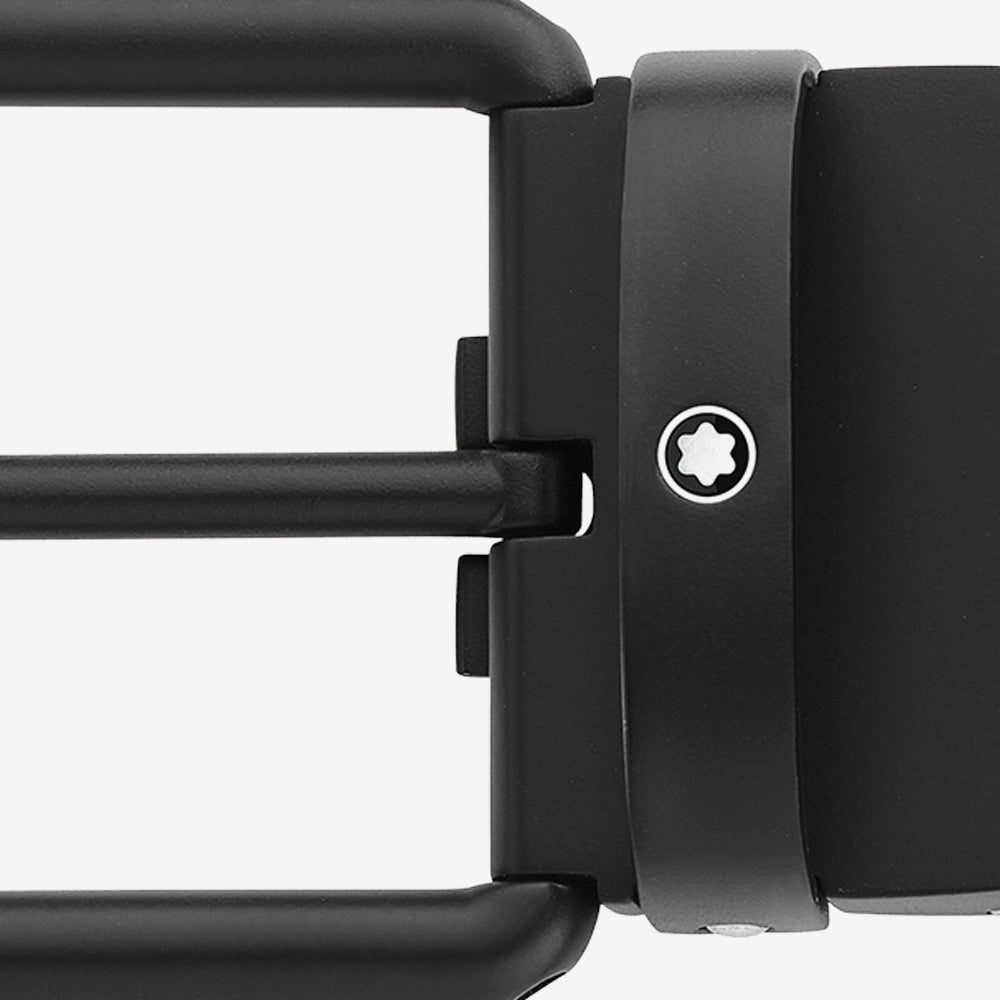 CINTURON DE PIEL CON HEBILLA CUADRADA CAFE 35MM