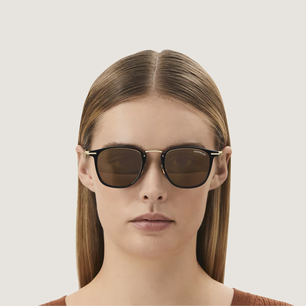 GAFAS DE SOL  REDONDAS CON MONTURA DE ACETATO NEGRO