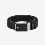 CINTURÓN DE PIEL CON HEBILLA CUADRADA NEGRO EXTREME/NEGRO SOFT 35MM