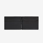 BILLETERA GRAIN CON MONEY CLIP 6CC NEGRO